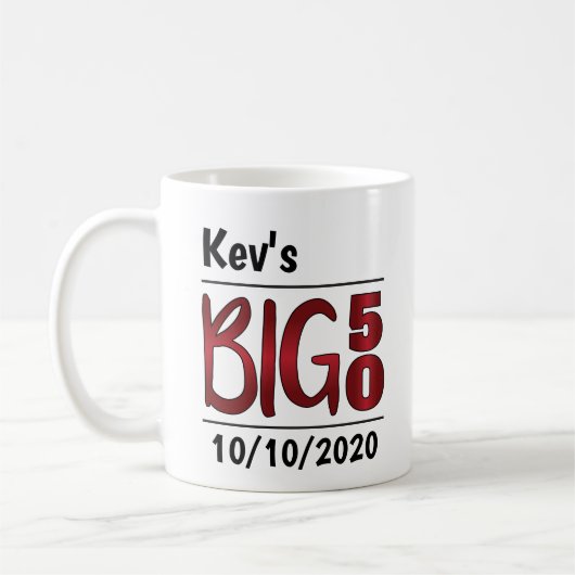 Mok voor speciale man "Big 50" (Links)