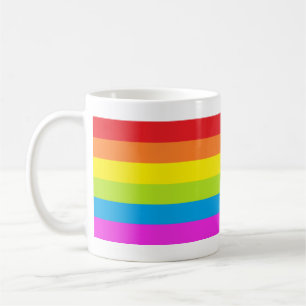 Mok voor stripe koffie van heldere regenboog