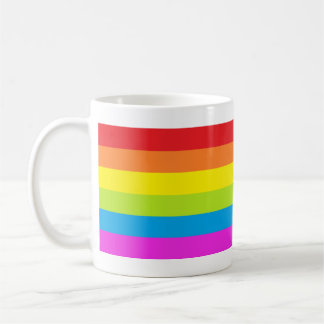 Mok voor stripe koffie van heldere regenboog