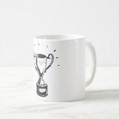 Mok voor Trophy met zwart-wit (Voorkant rechts)