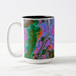 Mok voor tweetone koffie met zure marmer