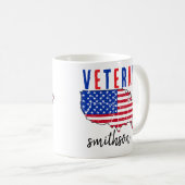 Mok voor veteranen | Patriottische koffiebeker voo (Voorkant rechts)