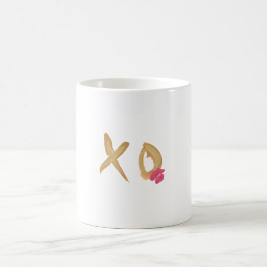 Mok voor vrouwelijke koffie van Hug en Kiss Lips V (Center)