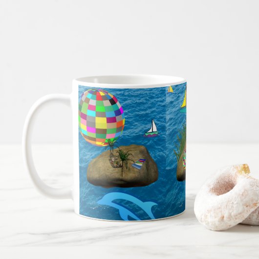 Mok voor warme chocolade uit de Childrens oceaan (Met donut)