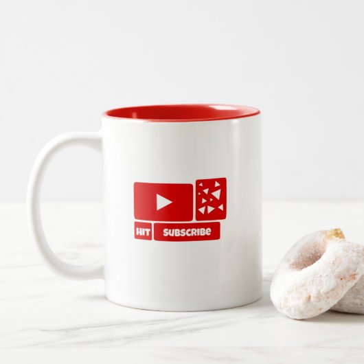 Mok voor Youtube - Mok Youtube (Met donut)