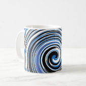 Mok voor zwart-witontwerp en blauw-zwijn (Voorkant links)