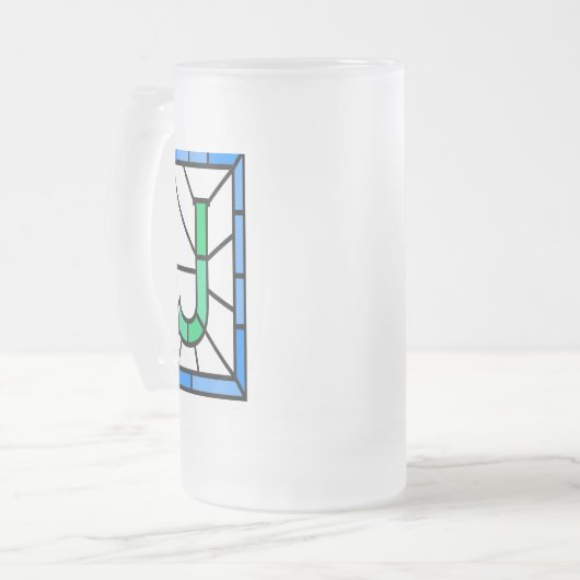 Mok, voorzijde, persoonlijke voorkeur matglas bierpul (Voorkant links)