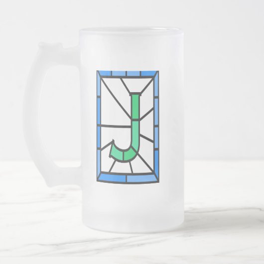 Mok, voorzijde, persoonlijke voorkeur matglas bierpul (Links)