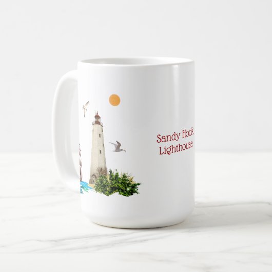 Mok vuurtoren van Sandy Hook (Voorkant links)