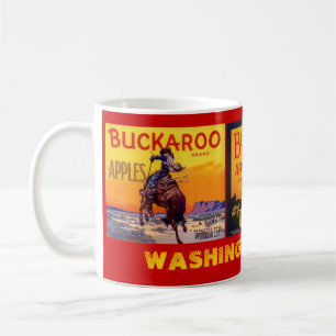 MOK~ WASHINGTON APPELT DRIE KRATE ETIKETTEN TOE! KOFFIEMOK