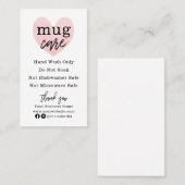 Mok wasinstructies Visitekaartje (Voorkant / Achterkant)