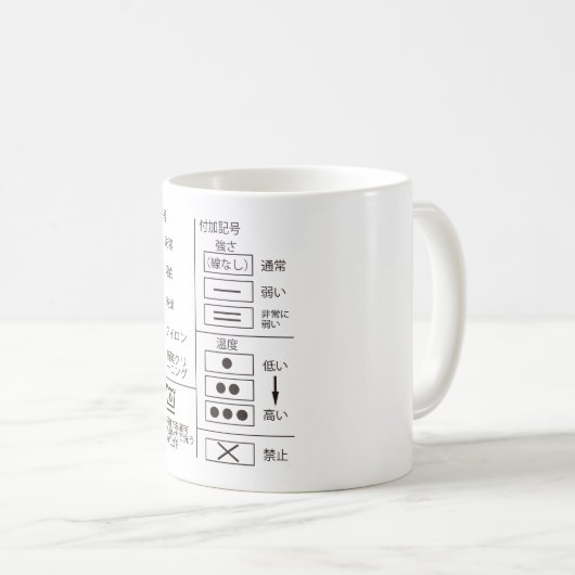 Mok wassymbool koffie (Voorkant rechts)