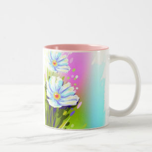 Mok waterverf bloemen