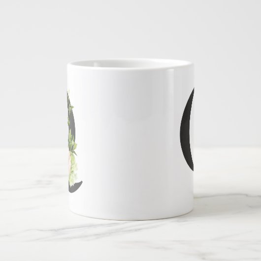 Mok waterverf bloemen met letter Q (Voorkant)