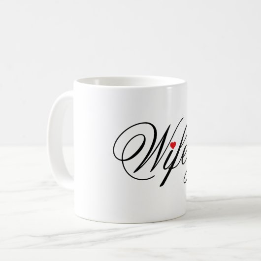 Mok Wifey Red Heart (Voorkant links)