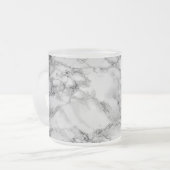 Mok witte marmer - modern design (Voorkant links)