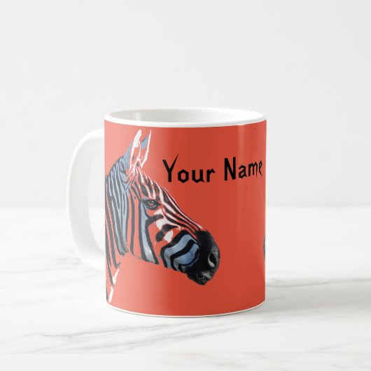 Mok zebra hoofden (Voorkant links)