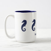 Mok - Zee Paarden (marineblauw) (Links)