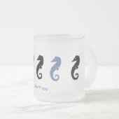 Mok - Zeeen paarden met naam (lichtblauw) (Voorkant rechts)