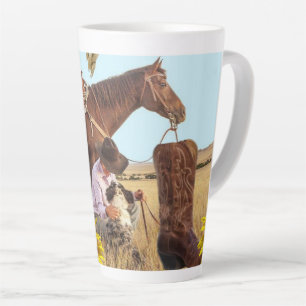 Mok zonnebloem Cowboy Horse Latte