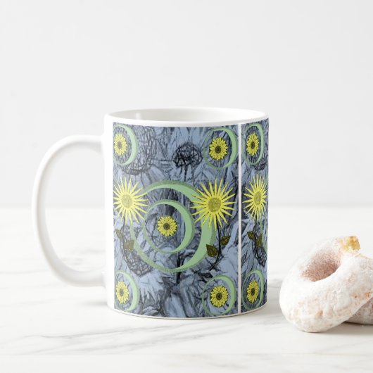 Mok zonnebloemen (Met donut)