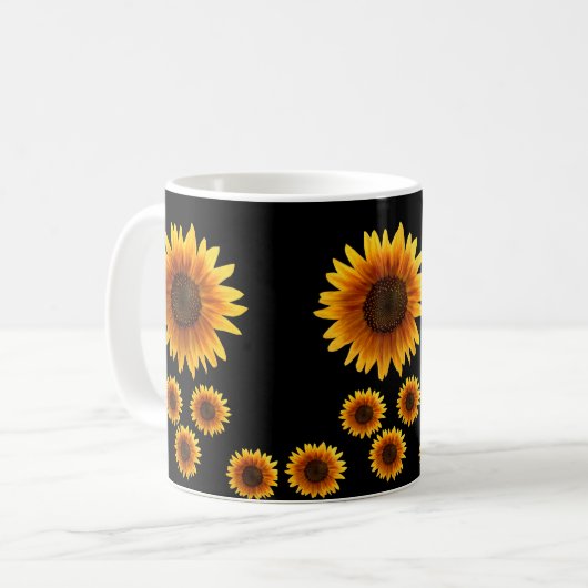 mok zonnebloemen (Voorkant links)