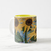 Mok zonnebloemen (Voorkant links)