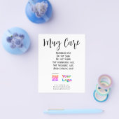 Mok zorginstructies Bedrijfsnaam toevoegen logo De Flyer (Enkel)