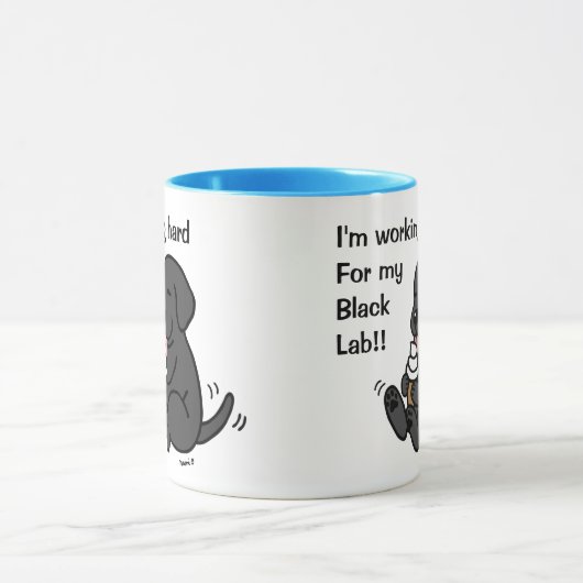 Mok zwart lab met ijskap (Midden)