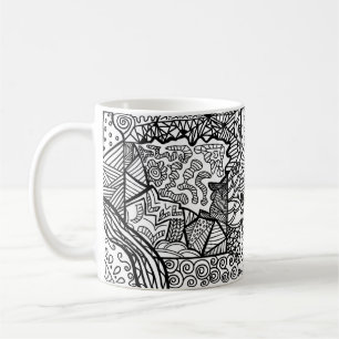 Mok zwart-wit patroon
