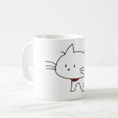 Mok zwart-witkat keuken zwart-wit (Voorkant links)