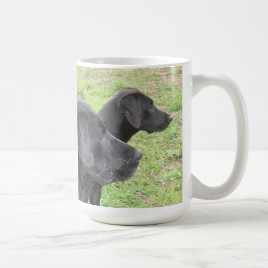 Mok: Zwarte labs Koffiemok (Rechts)