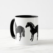 Mok zwarte paarden (Voorkant links)