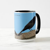 Mok zwarte vogel (Voorkant rechts)