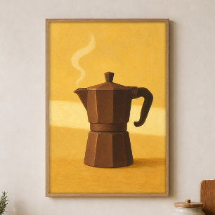 Moka Ochtend Waterverf Cottagecore Kunst Poster