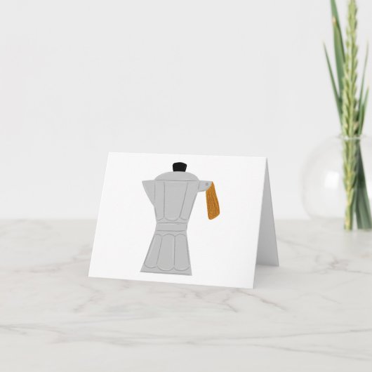 Moka Pot Koffiezetapparaat Retro Espresso Bedankkaart (Voorkant)