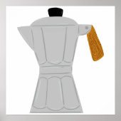 Moka Pot Koffiezetapparaat Retro Espresso Poster (Voorkant)