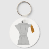  Moka Pot Koffiezetapparaat Retro Espresso Sleutelhanger (Achterkant)