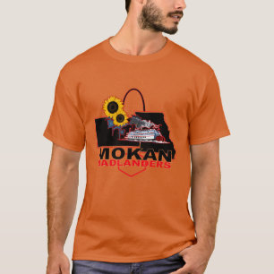 MOKAN Badlanders Gecentreerd Donkere Kleur Mannen T-shirt