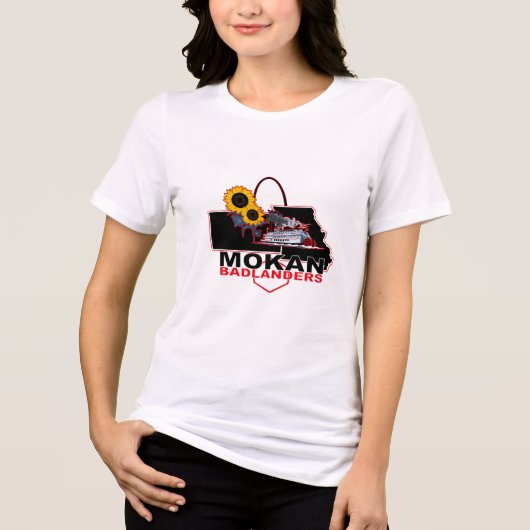 MOKAN Badlanders Vrouwen Tri-Blend Shirt (Voorkant)