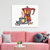 mokapot canvas afdruk (Insitu (Woonkamer))