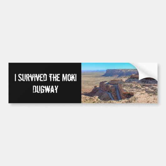 Moki Dugway Bumpersticker (Voorkant)