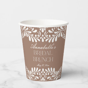 Mokka Bruine Talavera Spaanse Fiesta Bruidsbrunch Papieren Bekers