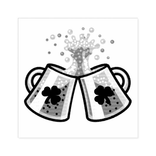 Mokken bier rubberstempel (Afrduk)