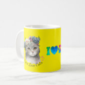 mokken classic Peace love cats (Voorkant links)