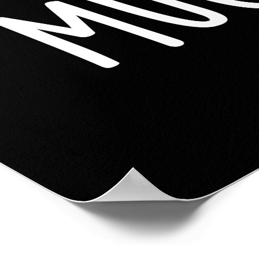 Mokken en Kisses Funny Mug Pun Dark BG Poster (Hoek)