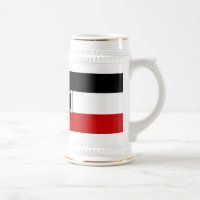 Mokken en steins van de Pruisische vlag