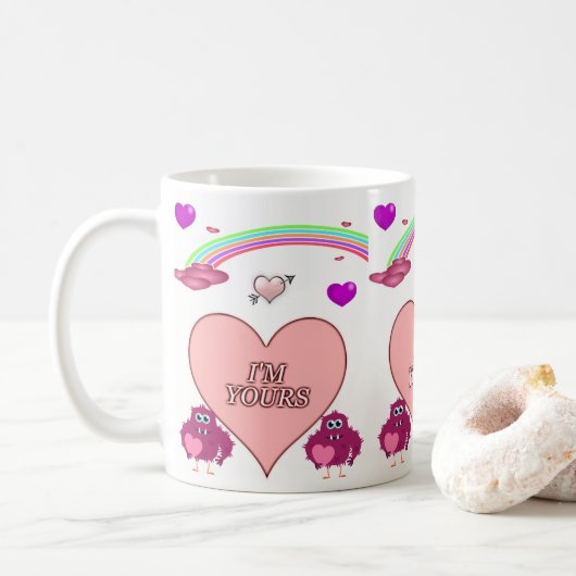 Mokken Valentijnsdag Mok (Met donut)