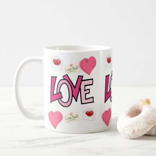 Mokken Valentijnsdag Mok (Met donut)
