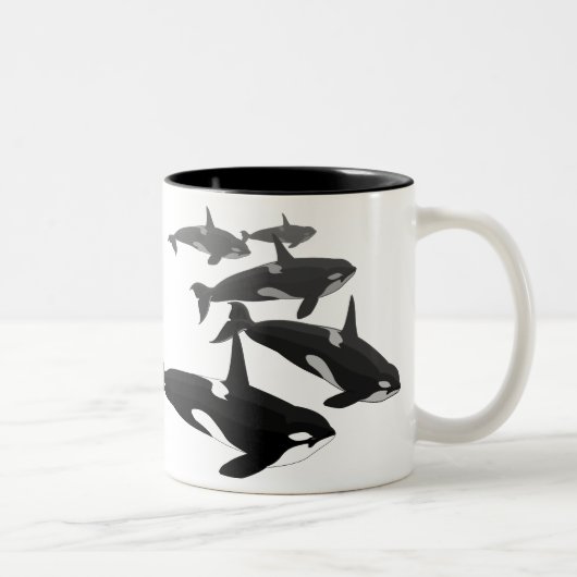 Mokken van orca-walvis en bekers Killer Whale Coff (Rechts)